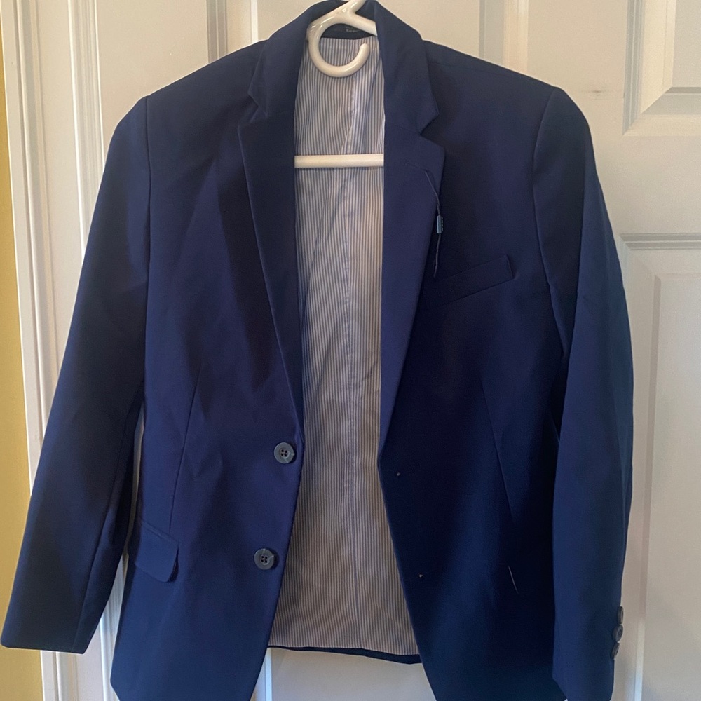 Izod Blue and White Striped Sport Coat
